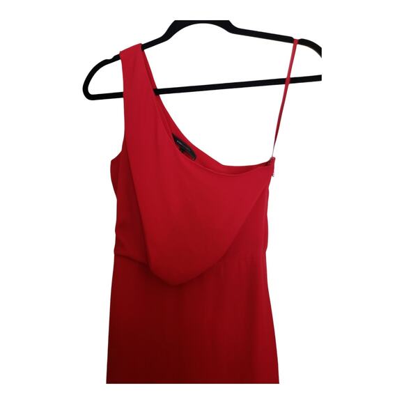 BCBGMAXAZRIA Womens Dress Size 0 Rio Red Cocktail Knee Length One Shoulder - Picture 4 of 16